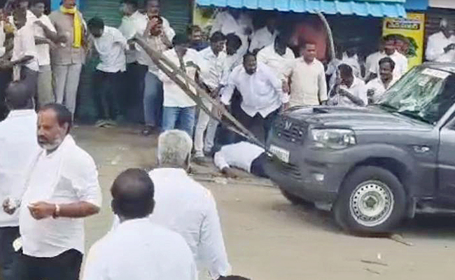 Political Factions Clash During Municipal Nomination Filing in Punganur